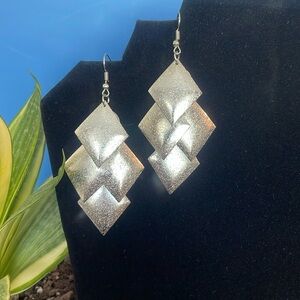 Silver tone Chandelier Drop Earrings
